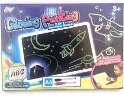 Svetleča risalna tabla A4, ki sveti v temi, za otroke