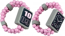 Lesena dvostranska ura – rožnata