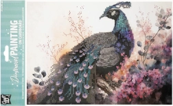 Diamantno slikanje na plošči – pav 29 × 21 cm