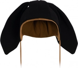 Otroška bombažna kapica z ušeski NEW BABY Favorite črna