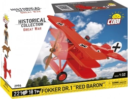 Gradbeni komplet letala Fokker DR.1 Rdeči baron – 221 delov