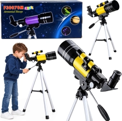 Otroški astronomski teleskop s stojalom, 70 mm in povečavo do 150×