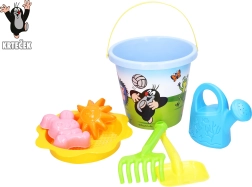 Komplet za pesek Krtek velik 3,5 l modra