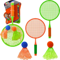 Badmintonski komplet za otroke – 2 loparja in 2 veliki žogici