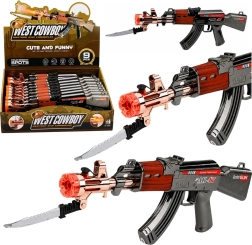 Fun AK-47 toy gun (battery-powered) with lights, sounds and steam effect