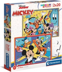 Clementoni puzzle Mickey in prijatelji 2x20 delov