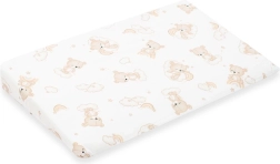 Prevleka za otroški klinasti vzglavnik NEW BABY Basic 59 × 37 cm, medvedek, bež