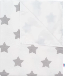 Neprepustna flanelasta podloga NEW BABY zvezdice