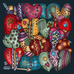 Kvadratne sestavljanke Palapeli Srce, 251 koščkov