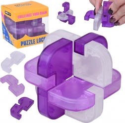 Logična 3D uganka Puzzle Lock – vijolična kocka