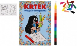 Pobarvanke KRTEK A5 barvaj po barvnih pikah z voščenkami, 11 kosov v vrečki