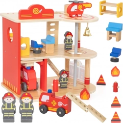 lesena gasilska postaja 3 nadstropja 14 kosov viga