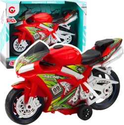 Tekmovalni motor za igrače z učinki svetlobe in zvoka rdeča