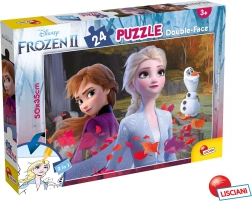 Frozen dvostranske puzzle 24 kosov za barvanje