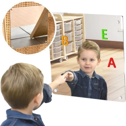 Masterkidz veliko magnetno ogledalo za STEM table 60 × 60 cm