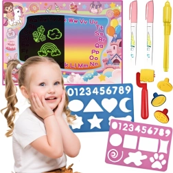 Woopie vodna risalna podloga 2v1 XXL 100 × 70 cm s svetlečim učinkom