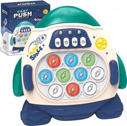 Elektronska igra za lajšanje stresa POP IT Raketa modra