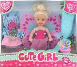 Punčka z dodatki 3v1 – morska deklica, vila in princesa