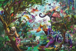 RAVENSBURGER Puzzle Tropski zmaji 4000 kosov