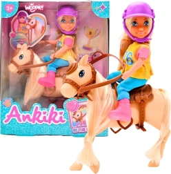 Woopie Royal komplet punčka jahačica s konjem