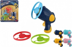 Izstreljevalne vrtavke s startno pištolo, 3 kosi, plastika, mešane barve