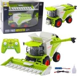 RC kombajn 2v1 s koruznim adapterjem, LED, zvoki in dimnim učinkom 2,4 GHz