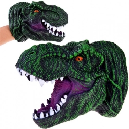 Gumijasta lutka na roko T‑Rex – realistična dinozavrova glava 19 cm
