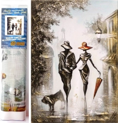 Diamantno slikanje Romantičen sprehod 30x40 cm