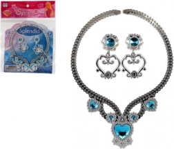 Otroški bleščeči komplet nakita – ogrlica in uhani