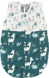 Spalna vreča za punčko 36–40 cm PETITCOLLIN, zeleno-bela