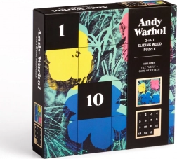 Drsni leseni puzzle Andy Warhol: Rože 2v1