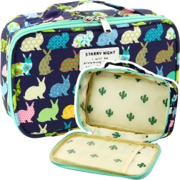 Šolski peresnica organizator z žepkom modra