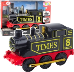 Električna retro lokomotiva z lučmi in zvoki