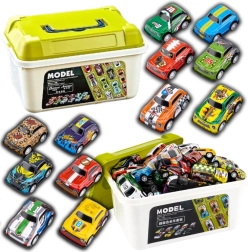 Set kovinskih avtomobilčkov v kovčku, barvita kolekcija 30 kosov