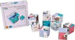 Lesena kockasta sestavljanka Arktične živali