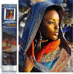 Diamantno slikanje Zamaknjeno dekle 30x40 cm