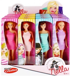 Punčka v barviti obleki