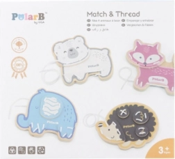 PolarB prepletanje živalic – leseni komplet za razvoj fine motorike