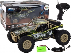 Daljinsko vodeni terenski avto R/C 1:24 rjavo-zelen