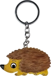 Leseni obesek za ključe Ježek