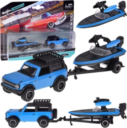 Maisto kovinski model 1:64 – FORD Bronco 2021 s prikolico in motornim čolnom