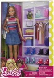 Barbie punčka s modnimi čevlji in dodatki