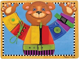 Motoristična tabla z medvedkom za oblačenje MELISSA & DOUG