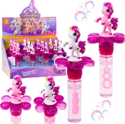 Mehurčkasta palčka Samorog z vrtljajočim cvetom in LED svetlobo 20 cm