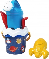 Androni komplet za peskovnik Vesolje s kanglico – majhen, 6-delni