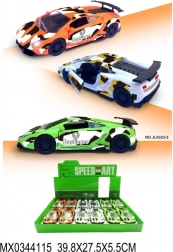 Kovinski športni model avtomobila LAEVEGOS z odpiralnimi vrati in navijalnim pogonom