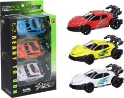 Komplet kovinskih avtomobilčkov 11 cm – 3 kosi, na navijanje