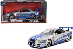 Kovinski model avtomobila 2002 Nissan Skyline GT‑R R34 1:24 Hitri in drzni