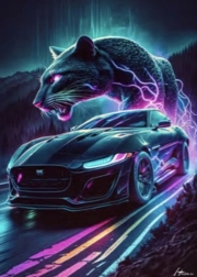 Diamantno slikanje magični panter 30 × 40 cm