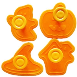 Toro plastični modelčki za izrezovanje s štampiljko Halloween, 4 kosi